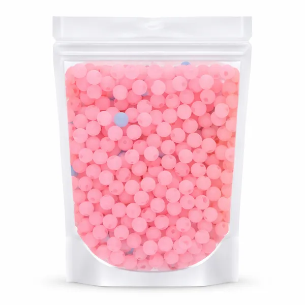 Ambitieux_800+_Pcs_Matt_plastic_Beads_for_Jewelry_Making_|_8mm_Assorted_Color_Round_Plastic_Beads_for_Bracelet,_Necklace,_Anklet_&_DIY_Craft_|_Bulk_Bead_Kit_for_Selling_&_Handmade_Business_(Pink)