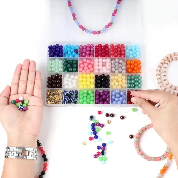 Ambitieux_Beads_Children_Jewelry_Making_Craft_Bracelet_Kits_set_for_Kids_-_DIY_2_pcs_of_24_Compartment_Box,_1200+_Colorful_plastic_Beads,_Ear_Hangings,_Lobster_Locks_&_Rings_,_8_Pcs_of_Charms_With_Accessories_-_Birthday_Gift_for_Girls_4_5_6_7_Years