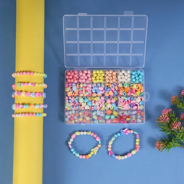 Ambitieux_DIY_Jewellery_Making_Kit_for_Girls__Big_Beads_Set_with_4_Storage_Boxes,_Alphabet_Beads,_Pearls,_Clay_Disc_Beads,_Cute_Charms,_Keychains,_Earring_Hooks,_Elastic_Thread,_Scissors_&_Jute_Bag__Bracelet,_Necklace_&_Keychain_Craft_Kit_Birthday_gift_for_girls_age_1_2_3_4_5_6_7_8_9_10_years