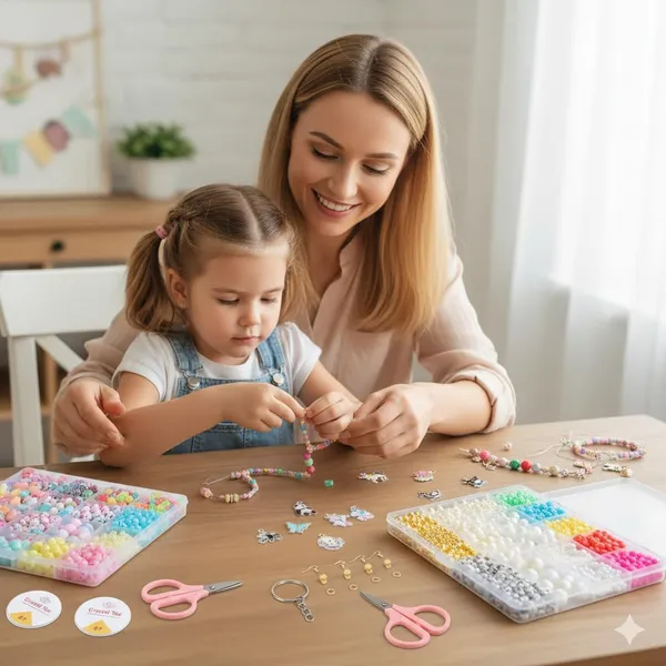Ambitieux_DIY_Jewellery_Making_Kit_for_Girls__Big_Beads_Set_with_4_Storage_Boxes,_Alphabet_Beads,_Pearls,_Clay_Disc_Beads,_Cute_Charms,_Keychains,_Earring_Hooks,_Elastic_Thread,_Scissors_&_Jute_Bag__Bracelet,_Necklace_&_Keychain_Craft_Kit_Birthday_gift_for_girls_age_1_2_3_4_5_6_7_8_9_10_years