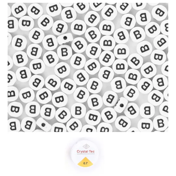 Multicolor_Round_Black_&_White_Alphabet_Plastic_Beads_with_Elastic_Thread__50+_Letter_Beads_A-Z_for_Bracelet,_Necklace_&_Jewelry_Making_(B)