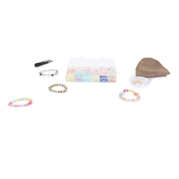 Multicolor_DIY_Bracelet_Making_Kit__575+_Beads_Jewelry_Set_with_Glass,_Double,_Charms_Pendants_Accessories,_Evil_Eye,_Elastic_Thread,_Cutter_&_Jute_Bag__Craft_Kit_for_Girls,_Kids_&_Adults_birthday_2_3_4_5_6_7_8_9_years_(Crackle)