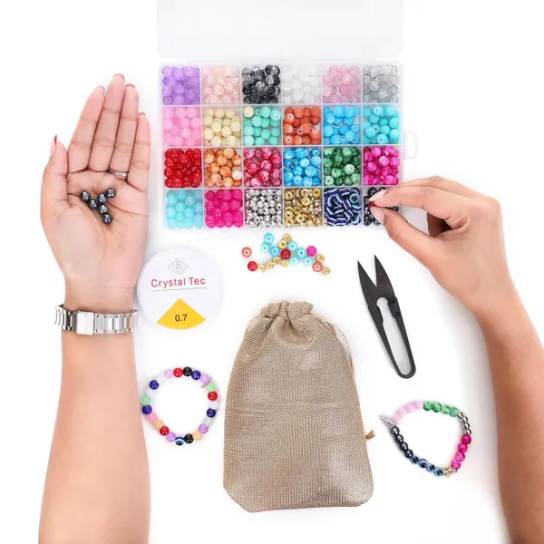 Multicolor_Children_Jewelry_Making_Craft_Bracelet_Kits_set_for_Kids_-_DIY_24_Compartment_Box,_700+_Colorful_Beads,_Ear_Hangings,_Lobster_Locks_&_Rings_,_8_Pcs_of_Charms_With_Accessories_-_Birthday_Gift_for_Girls_4_5_6_7_Years_(All_Glass_beads)