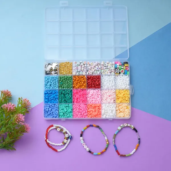Multicolor_DIY_Bracelet_Making_Kit_for_Girls__3000+_Beads_Craft_Set_with_12_Clay_Colors,_6_Seed,_Alphabet_&_Heart,_Charms,_Findings,_Elastic_Rolls,_Cutter_&_Jute_Pouch__Jewellery_Kit_for_Kids_-_Birthday_Gift_for_Girls_4_5_6_7_8_9_10_Years