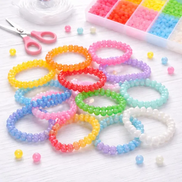 Ambitieux_800+_Pcs_Matt_plastic_Beads_for_Jewelry_Making_|_8mm_Assorted_Color_Round_plastic_Beads_for_Bracelet,_Necklace,_Anklet_&_DIY_Craft_|_Bulk_Bead_Kit_for_Selling_&_Handmade_Business_(orange)