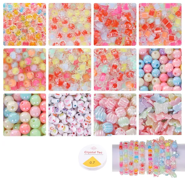 ambitieux_DIY_Bracelet_Making_Kit_for_Girls_ÃƒÂ¢Ã¢â€šÂ¬Ã¢â‚¬Å“_500+_Glossy_Beads_in_Mix_Shapes_with_Candy,_Pastel,_Alphabet,_and_Butterfly_Beads_+_Elastic_Thread_ÃƒÂ¢Ã¢â€šÂ¬Ã¢â‚¬Å“_Jewellery_Craft_Kit_for_Kids_Age_6ÃƒÂ¢Ã¢â€šÂ¬Ã¢â‚¬Å“12