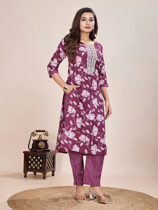 Pink_Cotton_Blend_Fab_Kurta_Set_For_Women