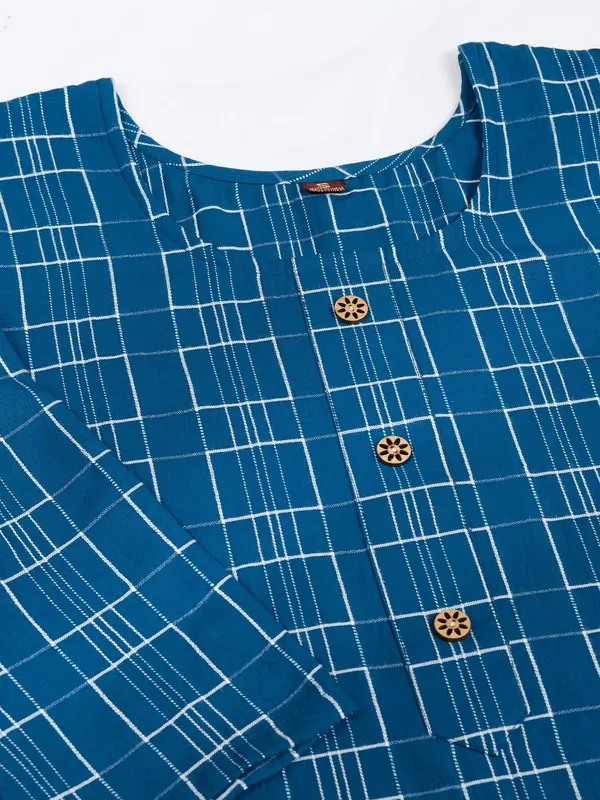 Blue_Cotton_Blend_Rashi_Kurta_Set_For_Women