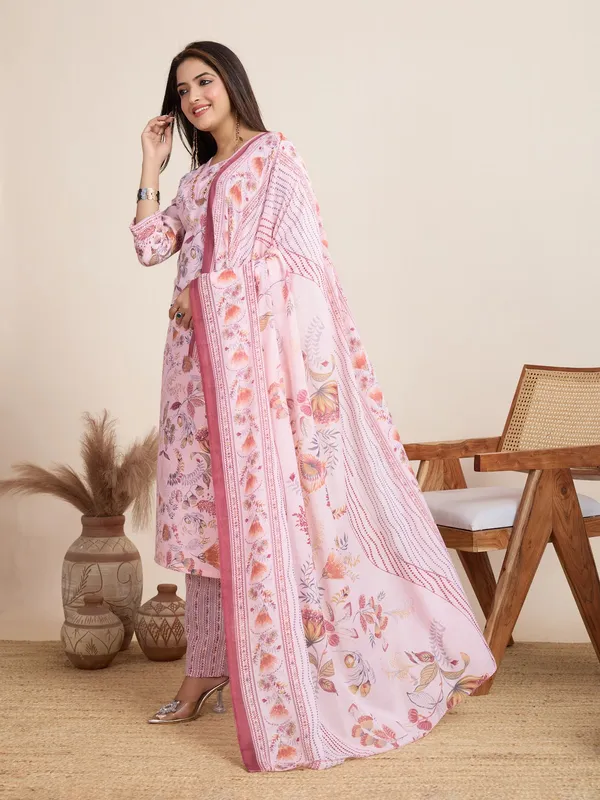 Pink_Cotton_Blend_Safari_Kurta_Set_For_Women