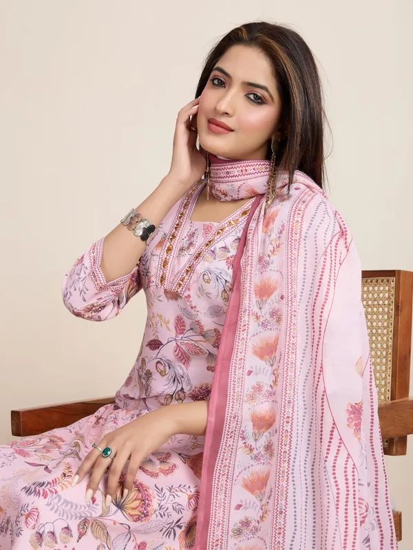 Pink_Cotton_Blend_Safari_Kurta_Set_For_Women