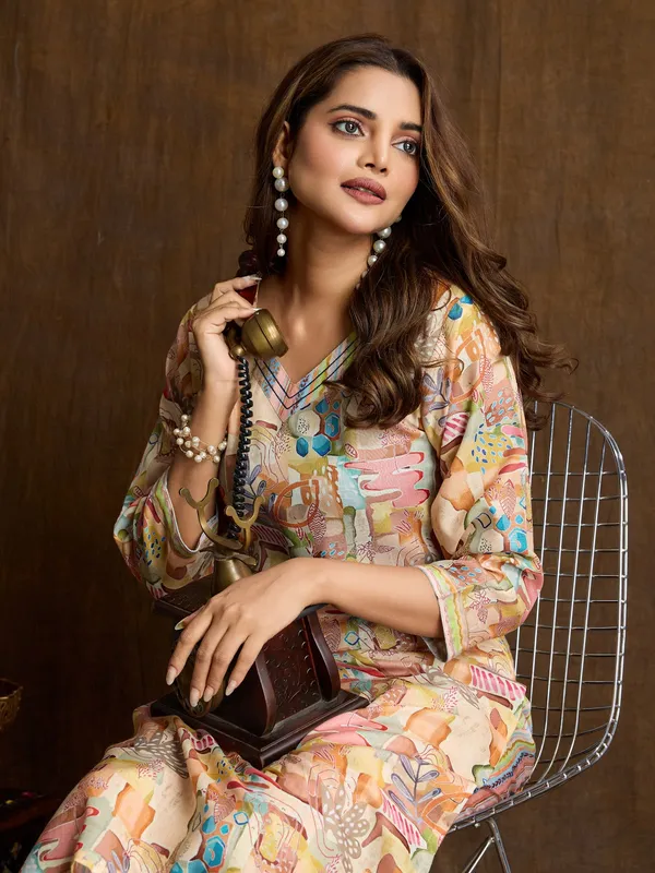 Yellow_Cotton_Blend_Sita_Kurta_Set_For_Women