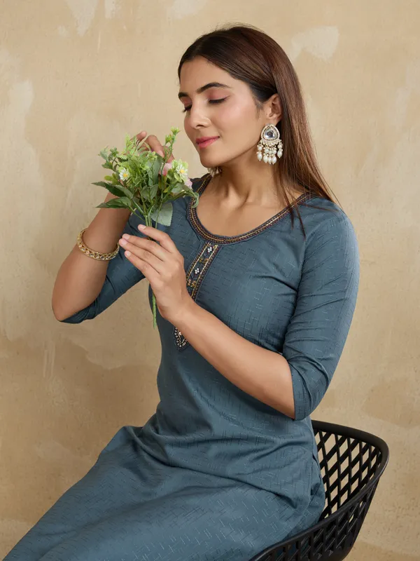 Grey_Cotton_Blend_Swara_Kurta_Set_For_Women