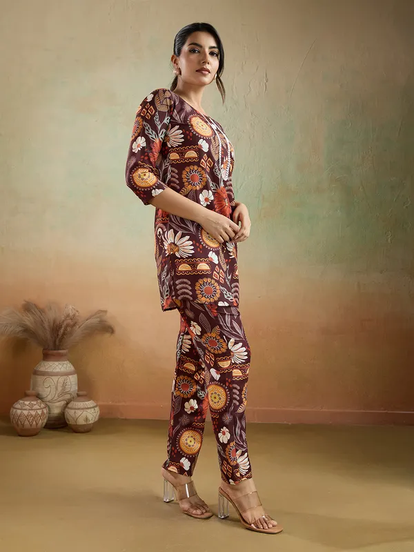 Brown_Cotton_Blend_Tata_Kurta_Set_For_Women