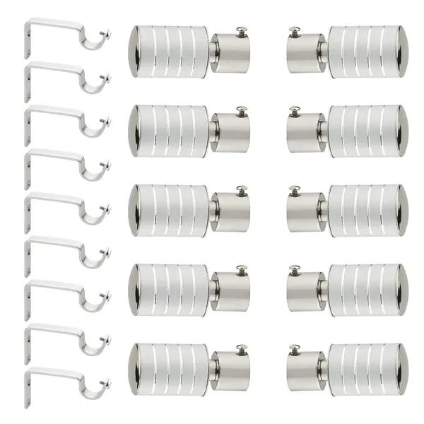 Qurtainz_Stainless_Steel_And_Alloys_Curtain_Bracket/Curtain_Fittings/Curtain_Accessories/Curtain_Finials-_5_Pair_Curtain_Bracket_Along_With_Centre_Support