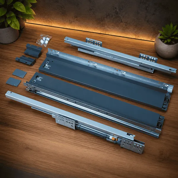 Qurtainz_Soft_Close_Tandem_Box_Drawer_System_for_Modular_Kitchen_|_Load_Capacity_Upto_45_Kg_|_Galvanised_Steel,_Full_Extension_Slides-_500mm_Length_x_167mm_Height_(8_Inch),_Iron_Grey-_10_Year_Warranty