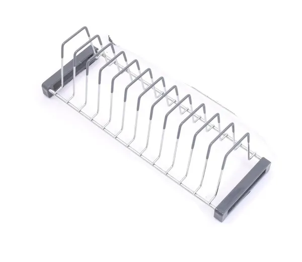 Qurtainz_Premium_Stainless_Steel_20_Inch/Tandem_Box_Accessories/Kitchen_Rack/Dish_Rack/Kitchen_Accessories/Tandem_Basket_Plate_Fixer-Plate_Rack_Rubber_Gripped_Plate_Holder_6_Inch_Pack_Of_1