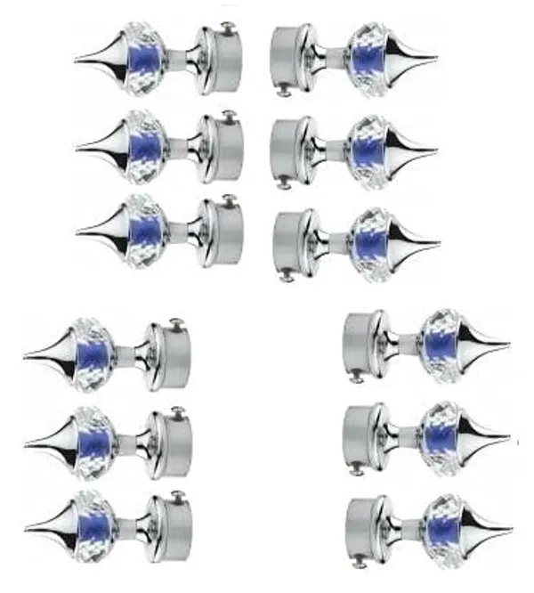 Qurtainz_Crystal_Stainless_Steel_And_Alloy_Curtain_Finials_-_(No_Centre_Support)_Blue,_Standard,_6_Pair