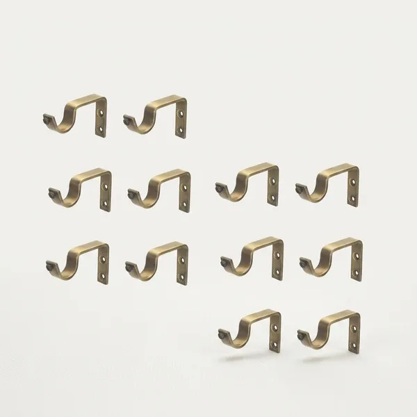 Qurtainz_Antique_Finish_Centre_Support_Only_Curtain_Finials/_Curtain_Accessories/_Curtain_Bracket_-6_Pair_Antique_Finish_Centre_Support_Only,_Gold