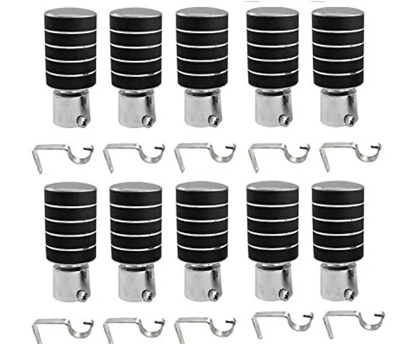 Qurtainz_Curtain_Brackets/Curtain_Fittings/Curtain_Accessories/10_Pieces_Curtain_Finials_Along_With_10_Pieces_Centre_Support_-Set_Of_5_Pair