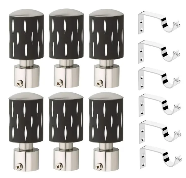 Qurtainz__Stainless_Steel_And_Alloy_Curtain_Finials_6_Piece_Curtain_Finials_And_6_Pieces_Centre_Supports_Curtain_Accessories/Curtain_Finials/Curtain_Bracket_-3_Pair