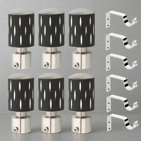Qurtainz__Stainless_Steel_And_Alloy_Curtain_Finials_6_Piece_Curtain_Finials_And_6_Pieces_Centre_Supports_Curtain_Accessories/Curtain_Finials/Curtain_Bracket_-3_Pair