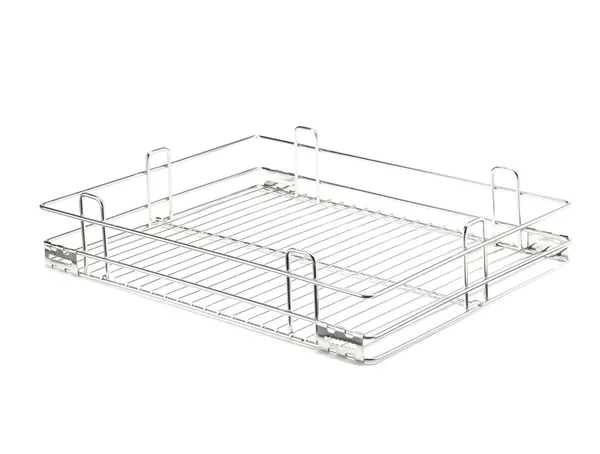 Qurtainz_stainles_Steel_Gold_Stainless_Steel_Modular_Kitchen_Plain_Utensils_Basket,17_W_X_20_D_X_4_H_Inches,_Silver_With_20"_Telescopic_Drawer_Channel(1_Piece_Plain_Basket_And_1_Piece_Telescopic_Channel)_(17X20X4)