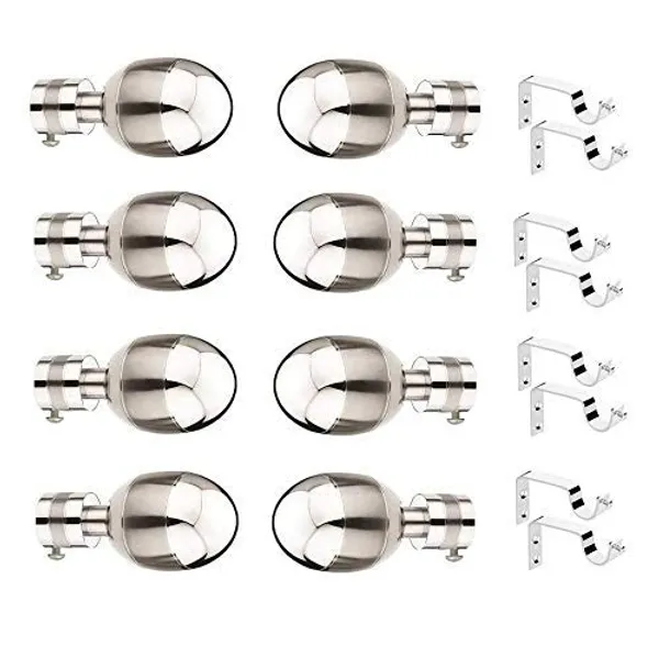 Qurtainz_Curtain_Bracket/Curtain_Finials/Curtain_Bracket/Curtain_Fittings-Set_Of_4_Pair_Along_With_Centre_Support