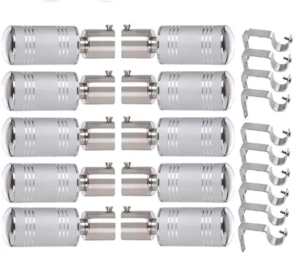 Qurtainz_Solid_Stainless_Steel,_Aluminium_5_Pair_Curtain_Bracket/Fitting_Accessories_With_Centre_Support_(Silver,_Medium)