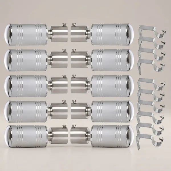 Qurtainz_Solid_Stainless_Steel,_Aluminium_5_Pair_Curtain_Bracket/Fitting_Accessories_With_Centre_Support_(Silver,_Medium)