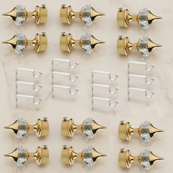 Qurtainz_Stainless_Steel_Modern_Standard_12_Pieces_Curtain_Finials_Along_With_Centre_Support_Curtain_Accessories/Curtain_Finials/Curtain_Bracket_-6_Pair_Curtain_Brackets_With_Centre_Support