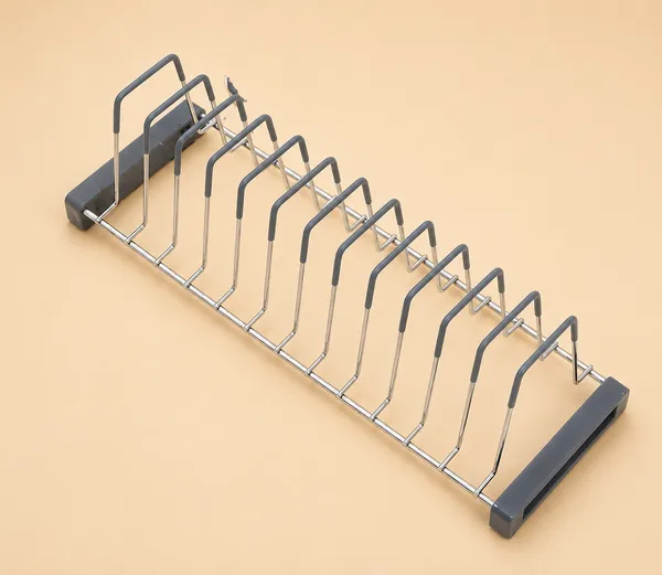 Qurtainz_Premium_Stainless_Steel_20_Inch/Tandem_Box_Accessories/Kitchen_Rack/Dish_Rack/Kitchen_Accessories/Tandem_Basket_Plate_Fixer-Plate_Rack_Rubber_Gripped_Plate_Holder_6_Inch_Pack_Of_1