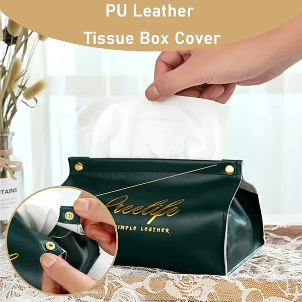 Green_Faux_Leather_For_Tissue_Box_Holder