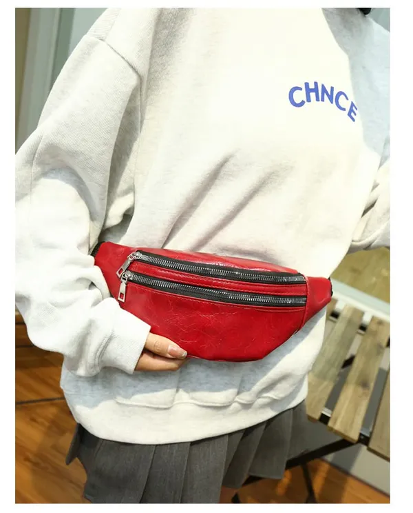 Red_Urban_Waist_Soft_Pu_Leather_Waist_Bag_For_Unisex