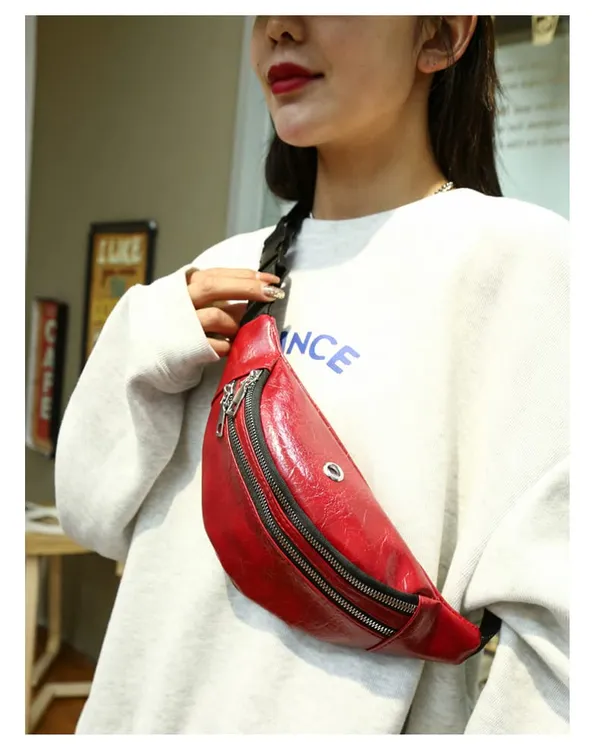 Red_Urban_Waist_Soft_Pu_Leather_Waist_Bag_For_Unisex