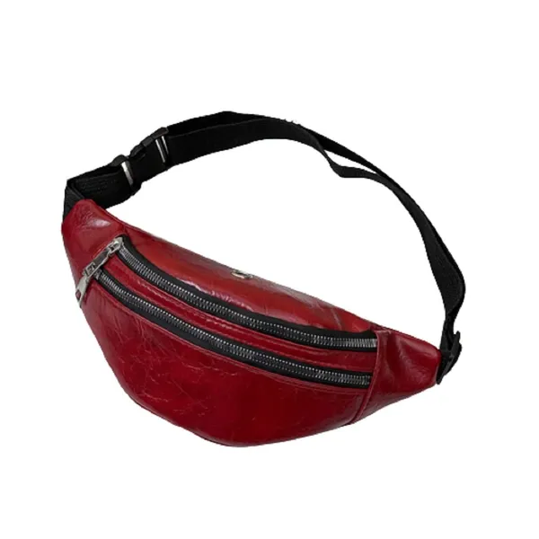 Red_Urban_Waist_Soft_Pu_Leather_Waist_Bag_For_Unisex