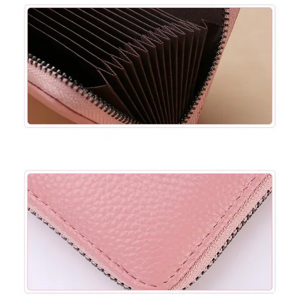 Pink_Card_Case_Organizer_Zipper_Wallet_(9_slots)