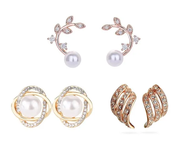 Gold_Pearl_Zinc_Alloy_Earrings_For_Women