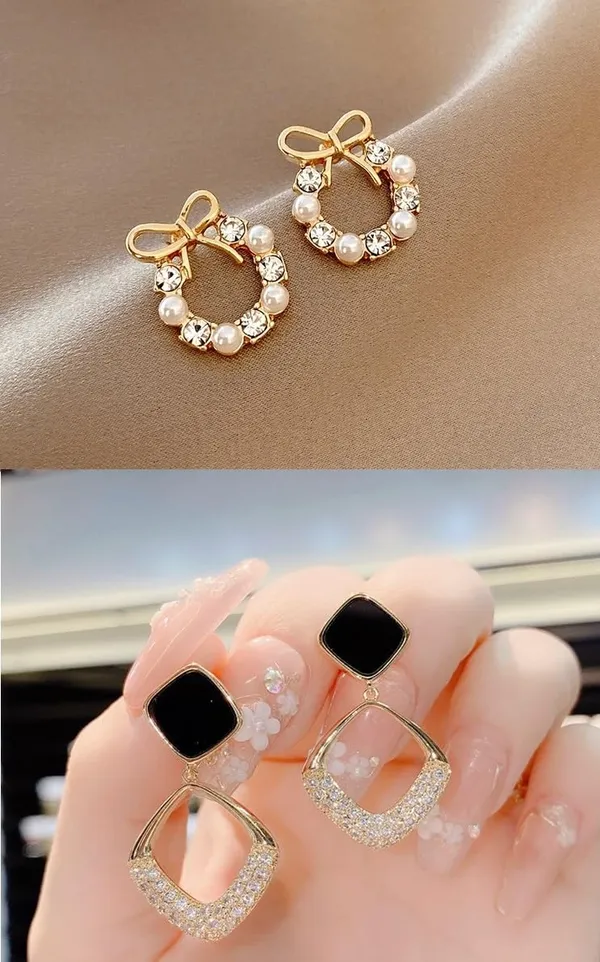 Gold_Pearl_Zinc_Alloy_Earrings_For_Women
