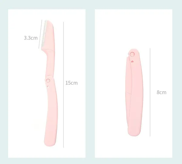 Pink_Stainless_Steel_Blades_&_Plastic_3_Pieces_Eyebrow_Facial_Hair_Razor_Trimmer