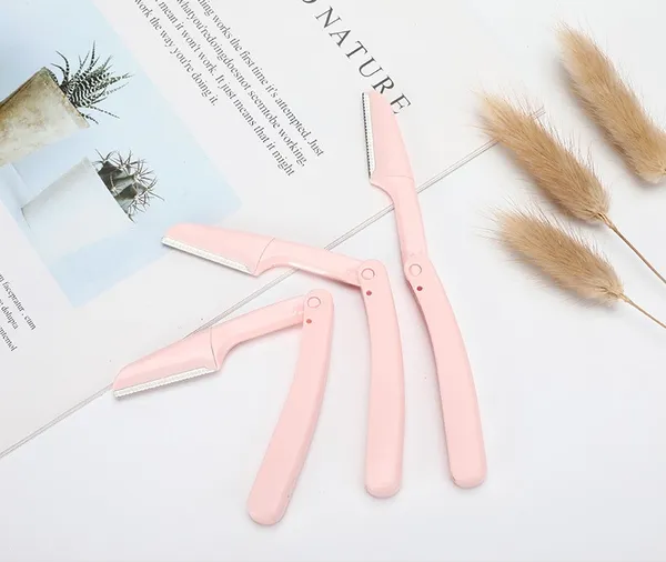 Pink_Stainless_Steel_Blades_&_Plastic_3_Pieces_Eyebrow_Facial_Hair_Razor_Trimmer