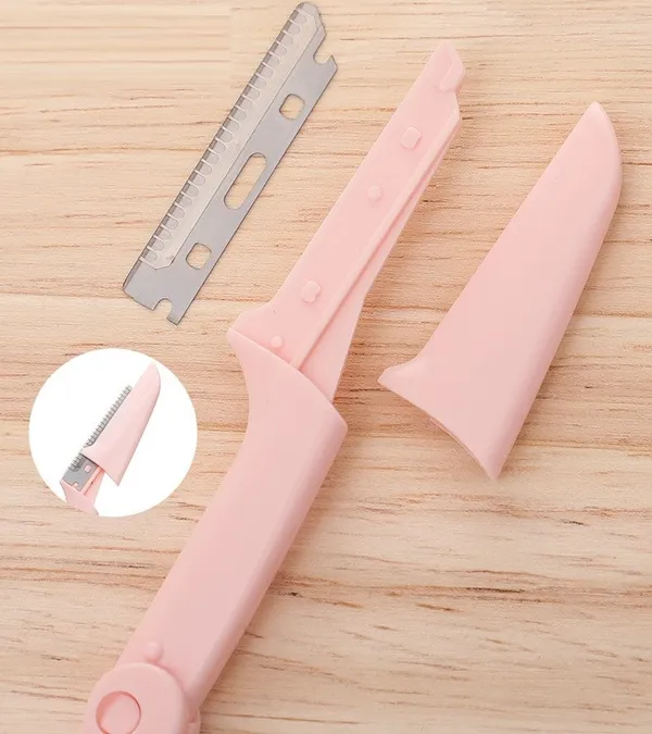 Pink_Stainless_Steel_Blades_&_Plastic_3_Pieces_Eyebrow_Facial_Hair_Razor_Trimmer