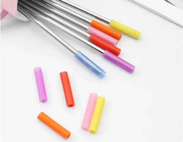 5_Piece_Pink_Silicone_Stainless_Steel_Straw_Set
