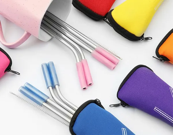 5_Piece_Purple_Silicone_Stainless_Steel_Straw_Set