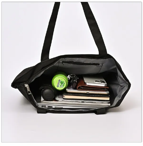 Black_Large_Tote_Bag_Oxford_Cloth_Handbag_For_Women
