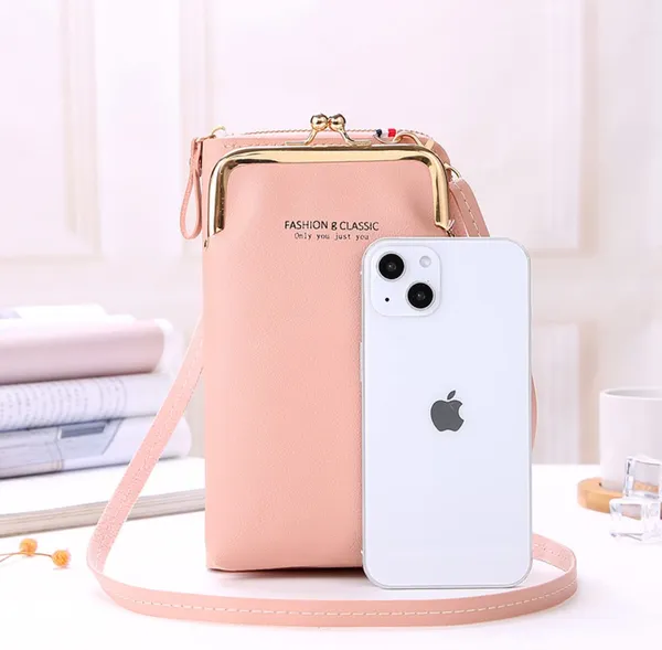 Pink_Phone_Bag_Vertical_Soft_Pu_Leather_Purses_For_Women