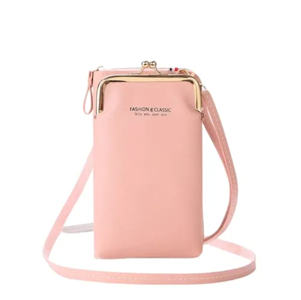 Pink_Phone_Bag_Vertical_Soft_Pu_Leather_Purses_For_Women