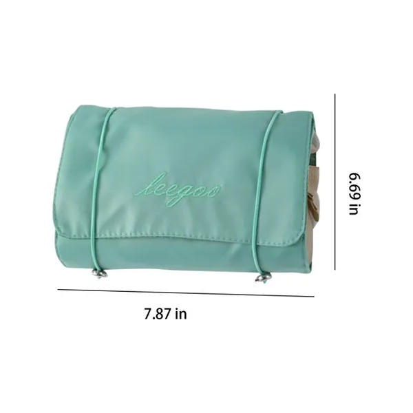 Green_Roll_Up_Polyester_Mesh_Travel_Bag