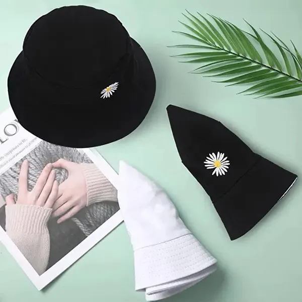 Black_Floral_Bucket_100%_Cotton_Hat_For_Women