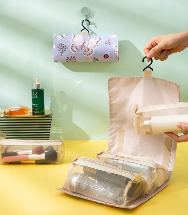 Butterfly_Polyester_Mesh_Travel_Cosmetic_Bag