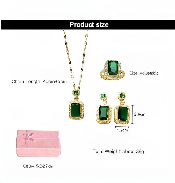 Green_Titanium_Steel_Jewellery_Set_For_Women